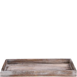 Wooden tray Bassi, L37cm, W18cm, natural white