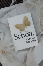Gestempelte Postkarte "Schön dass es dich gibt"