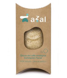 Set 3 Discos faciales de Luffa-exfoliantes. Azal.