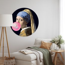 Círculo de pared - Bubblegum Pearl - Calidad Premium Dibond