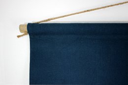Vægophæng bølge- og kranstof 90x130 cm blåt bomuld