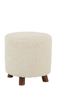 J-Line Poef Schaap Poot Polyester Wit