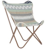 SILLON ALGODON HIERRO 74X65X90 MARIPOSA BLANCO LD193920