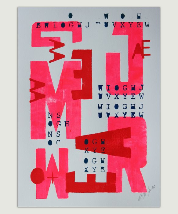 Schilderij - Neon Typography #2