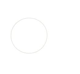 White metal ring, 30cm diameter, 0.3cm thick, for art and craft projects.