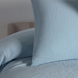 Crinkly - Katoenen mousseline - IJsblauw