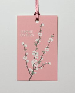 Flower branch gift tag