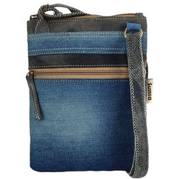Bolso bandolera pequeño de mujer Sunsa sostenible. Bolso de hombro vegano hecho de lona y jeans reciclados. Bolso estilo retro vintage. Bolso bandolera para mujer.