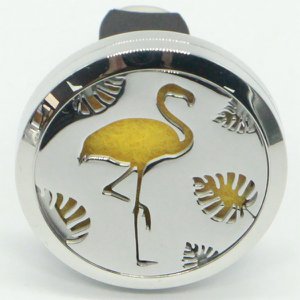 Autoverspreider Clip'Arôme - Flamingo - roestvrij staal met blotters - decoratief aromatherapie-accessoire - cadeau-idee