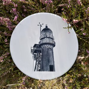 Wandkreis Leuchtturm Vlieland – Runde Wanddekoration 20 cm | Maritime Wandfliese