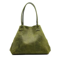 Sac cuir LOLA - Khaki - Made in Italy