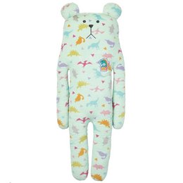 Cuddly plush cushion in the shape of a bear, featuring a playful sloth design. Soft, cozy material with a cute and whimsical appearance. Perfect for adding a touch of comfort and style to any room.