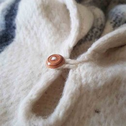 Alpaca Poncho White - Lavet i Ecuador