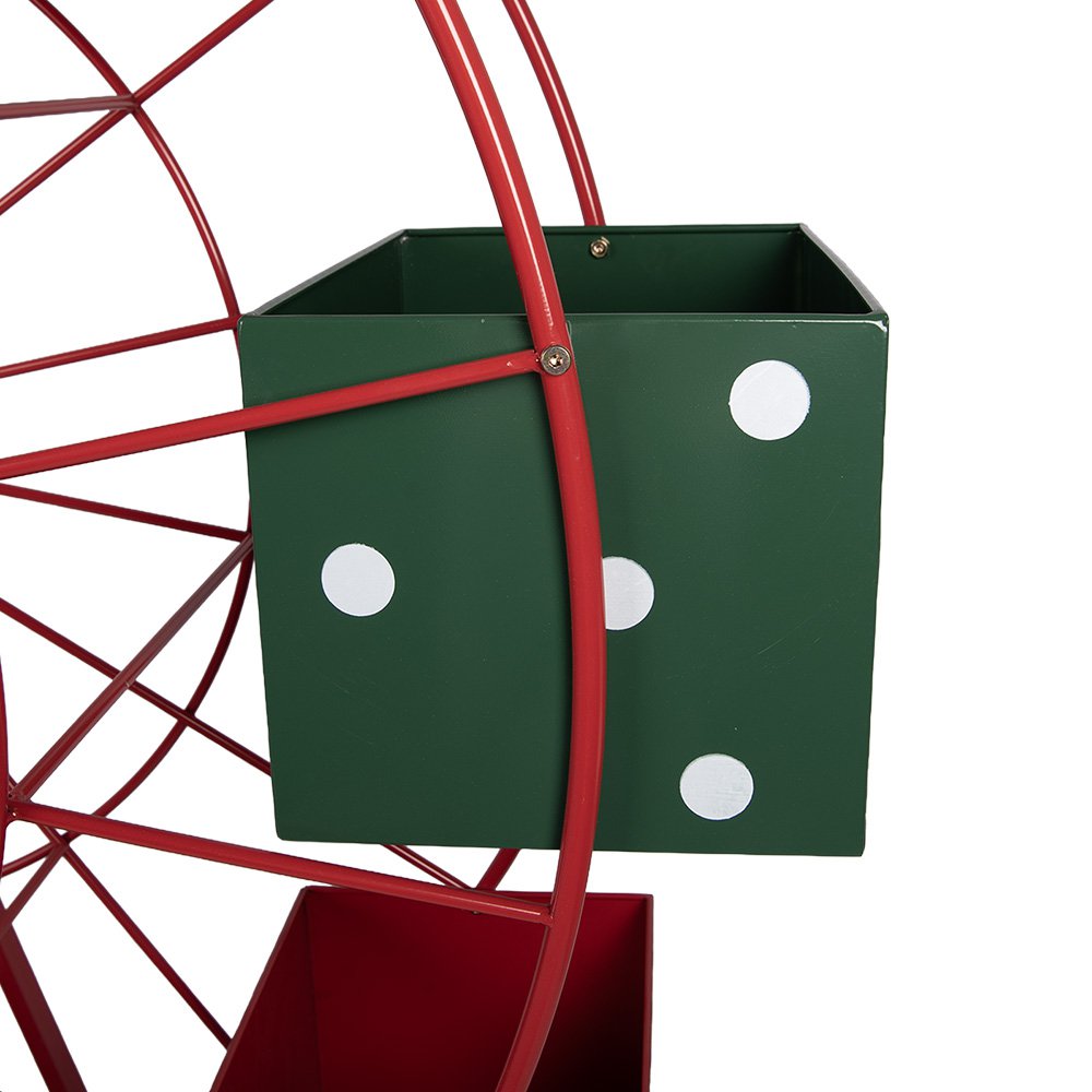 Kerstdecoratie Reuzenrad Rood Metaal