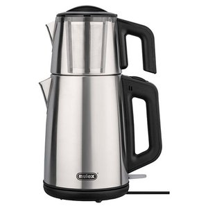 Tee-Express Edelstahl mattiert Glaskanne 2,0l