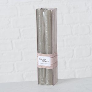 Tafelkerze Melia 4-teilig grau H20cm