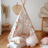 “Flower power” Teepee and Mat Set