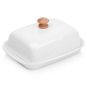 Boterschotel keramisch wit