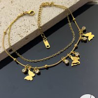 Double Tour Papillon Scintillant Akle - Stainless Steel & Stra