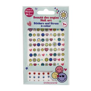 SMILEY nail stickers and rhinestones