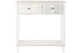 CONSOLA MADERA 81X36X85 DECAPE BLANCO MB181005