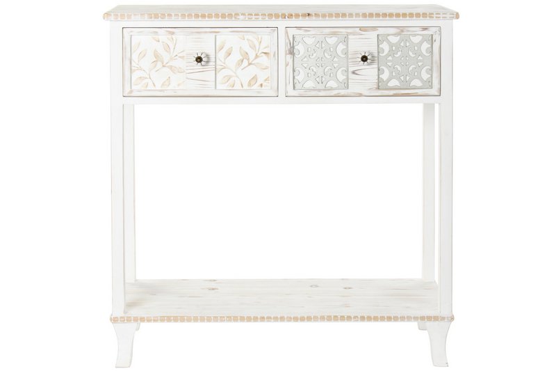 CONSOLA MADERA 81X36X85 DECAPE BLANCO MB181005