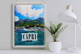 Tin Sign Travel 30x40cm Capri Italy Island Sea Vacation