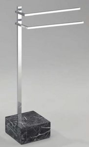 TOALLERO ACERO MDF 45X21X80 SIMIL MARMOL PLATEADO PB199668