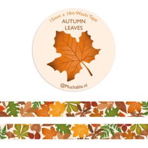 Washi tape - illustration pattern/print autumn leaves