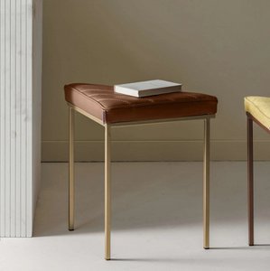 Cube Dreiebe stool - Leather Premium