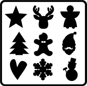 Glasmarkers herbruikbaar - kerst