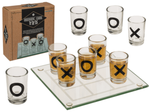 Glazen drinkspel, Tic Tac Toe met 9 glazen,