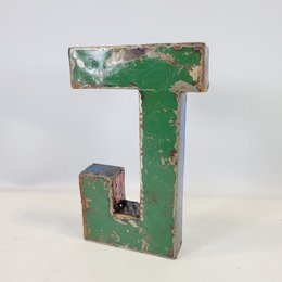 Buchstabe "J" aus recycelten Ölfässern | 22 oder 50 cm | verschiedene Farben