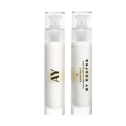 A nourishing anti-redness cream in a white bottle with the brand name "AY" printed on it.