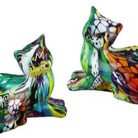 Poly liegende Katze Street Art VE 2 so