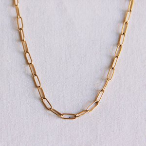 Stainless Steel D-chain necklace - gold
