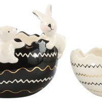 EIERSCHELPEN MONOCHROOM PASEN SET VAN 2 STUKS (HOFF3932)