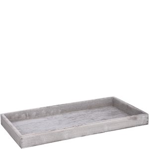 Wooden tray Bassi, L37cm, W18cm, gray white washed