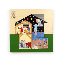 Houten Puzzel - 'Huis' - Joost Swarte