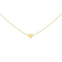 A delicate gold-plated necklace with a small heart pendant, perfect for everyday wear. The necklace is available in three color variants - gold, silver, and rose gold.