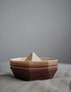 Boat Bath Toy, Rose, leo et lea, Silicone, Set of 4 boats
