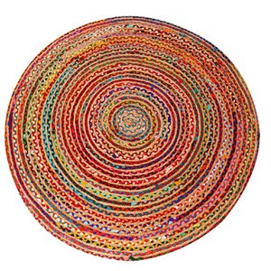 Jute tapijt Tamani kleurrijk