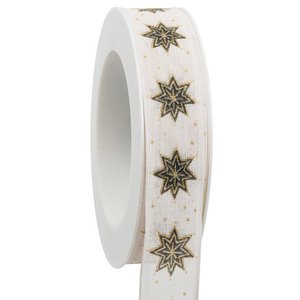 Silent Night Band, B25mm, L20m, creme-gold