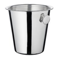 EDZARD champagnekoeler Joey met handgrepen, hoogglans gepolijst roestvrij staal, hoogte 23 cm, diameter 21 cm