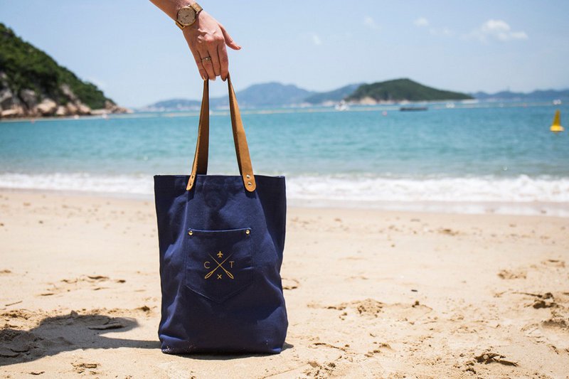 Stitch Tote Bag - Navy