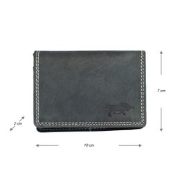 Cartera Mujer Mini Buffalo Leather - Cartera Mujer Extra Pequeña En 3 Colores Buffalo Leather