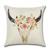Cushion cover Skull - FLower