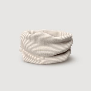 Wollen Rib Infinity Sjaal - Haverstreep