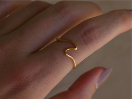Mykonos - Dainty Ocean Waved Line Stacking Ring