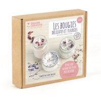 SET CANDLES WITH DRIED FLOWERS